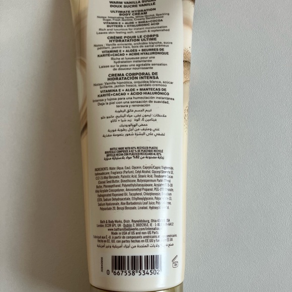 SOLD: Bath and Body Works Warm Vanilla Sugar Ultamite Hydration Body Cream - Picture 2 of 2